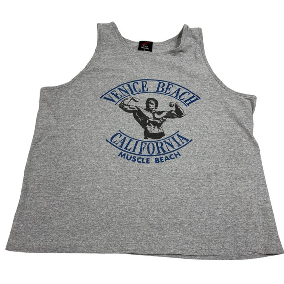 CH Apparel Mens Size L Venice Beach California Muscle Beach Gray Tank Top - Picture 1 of 6